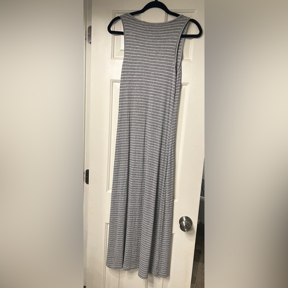 Athleta Hermosa Henley Midi Dress Striped - Picture 9 of 9